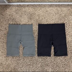 Bundle of 2 Wild Fable Ribbed Seamless Biker Shorts Grey & Black